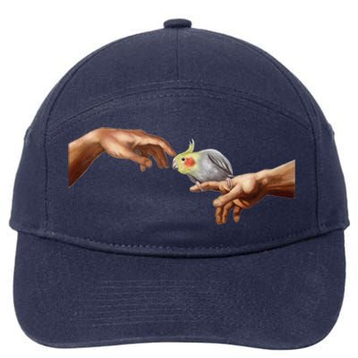 Cockatiel Touch Michelangelo Birb Parrot Hand Scritch 7-Panel Snapback Hat