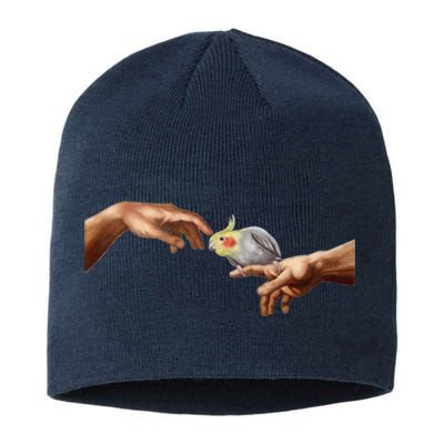 Cockatiel Touch Michelangelo Birb Parrot Hand Scritch Sustainable Beanie