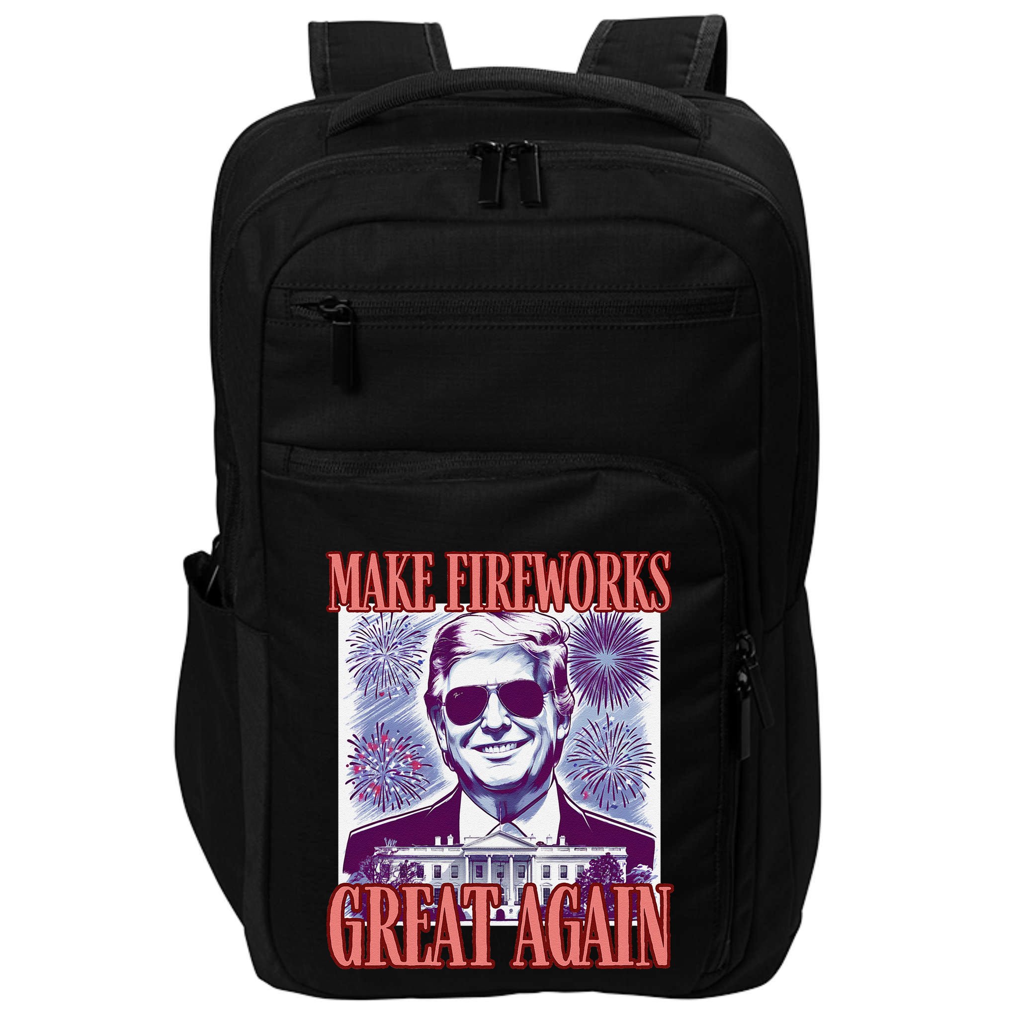 Cute Trump Make Fireworks Great Again 4th Of July 2025 Impact Tech Backpack