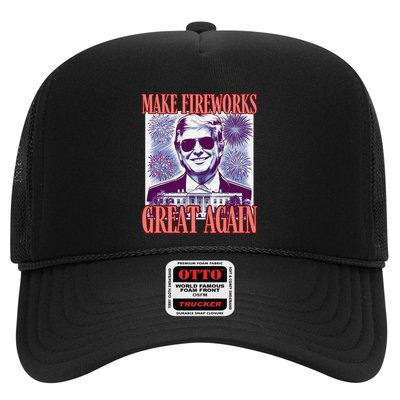 Cute Trump Make Fireworks Great Again 4th Of July 2025 Trucker Hat