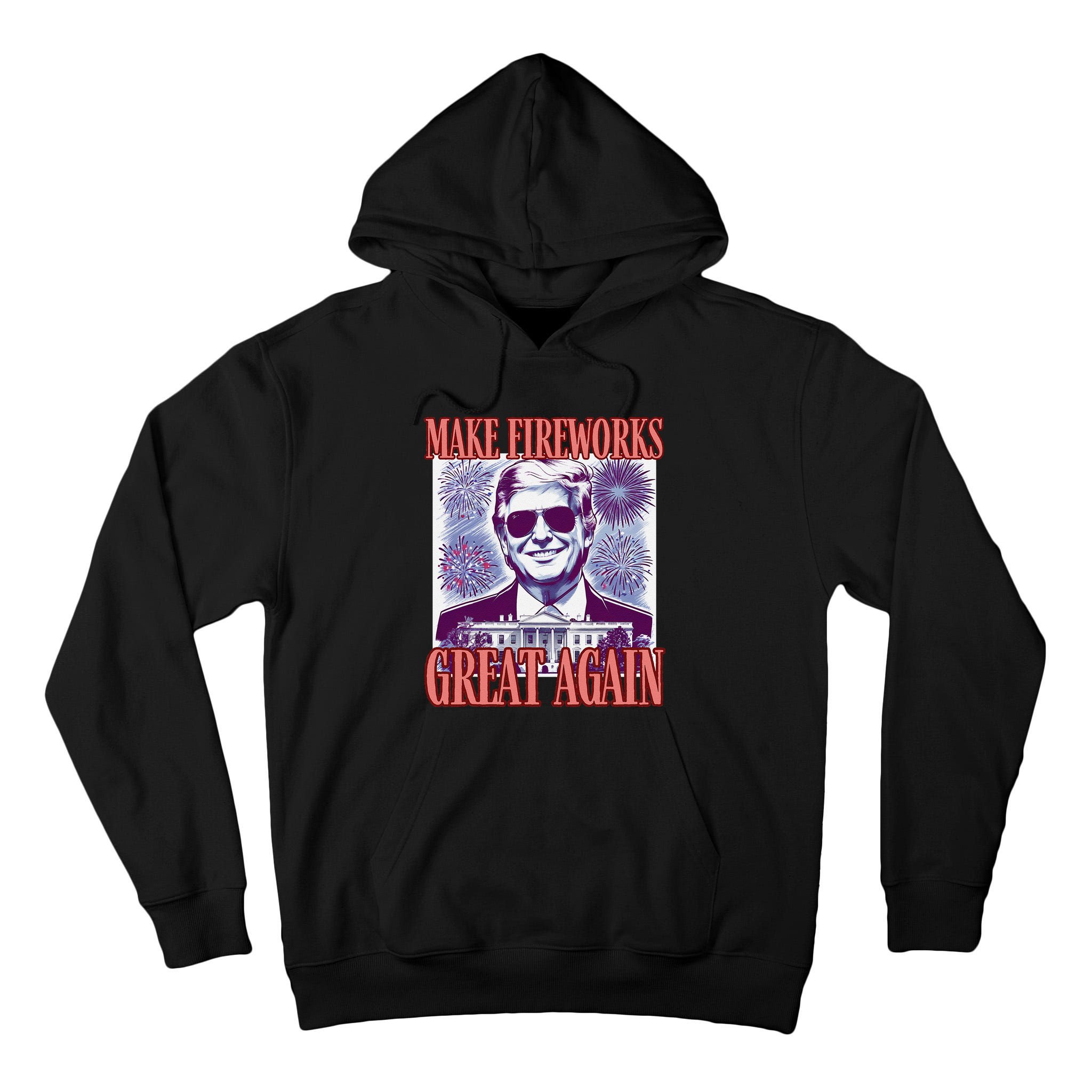 Cute Trump Make Fireworks Great Again 4th Of July 2025 Tall Hoodie