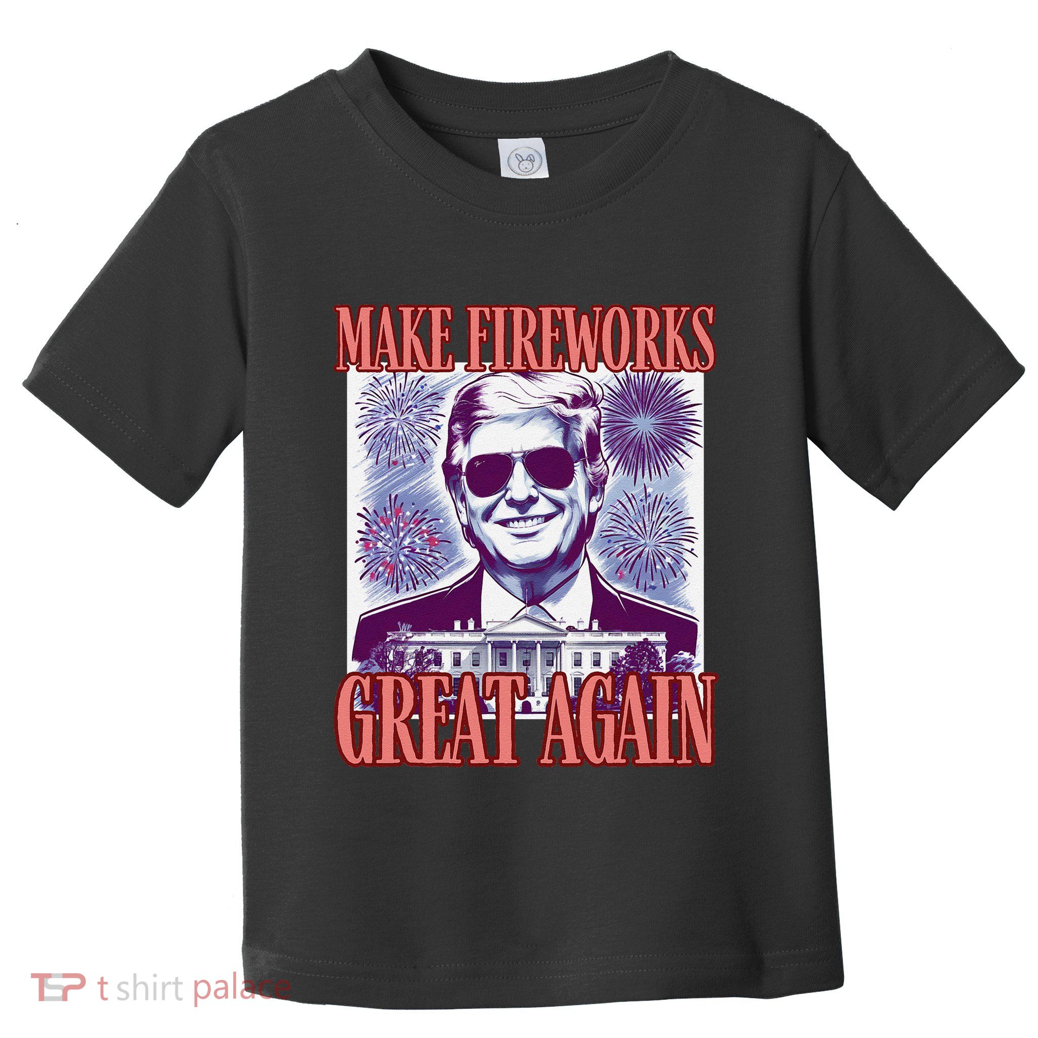 Cute Trump Make Fireworks Great Again 4th Of July 2025 Toddler T-Shirt