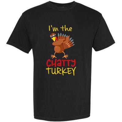 Chatty Turkey Matching Family Group Thanksgiving Party Garment-Dyed Heavyweight T-Shirt