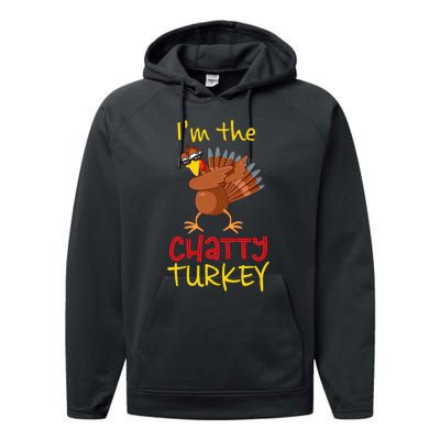 Chatty Turkey Matching Family Group Thanksgiving Party Performance Fleece Hoodie