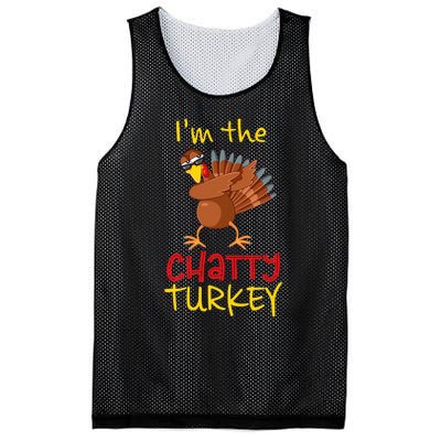 Chatty Turkey Matching Family Group Thanksgiving Party Mesh Reversible Basketball Jersey Tank