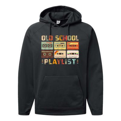 Cassette Tape Music 80s Retro Old School Playlist Performance Fleece Hoodie