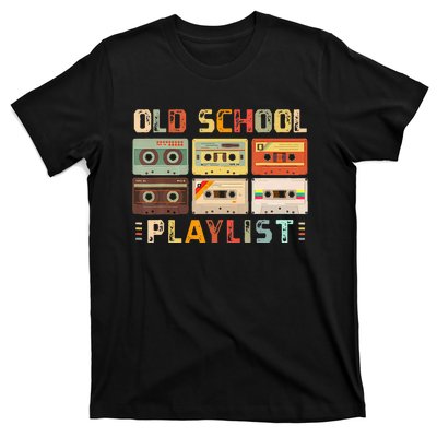 Cassette Tape Music 80s Retro Old School Playlist T-Shirt