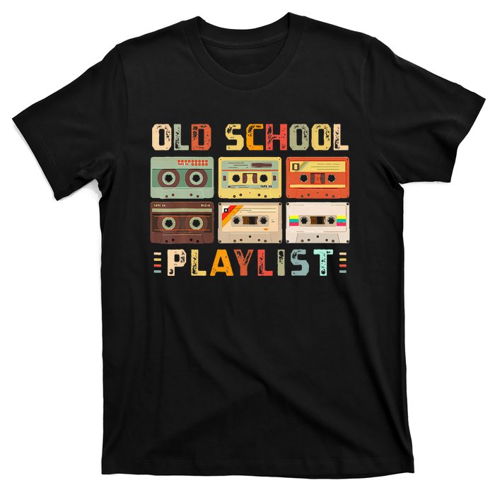 Cassette Tape Music 80s Retro Old School Playlist T-Shirt