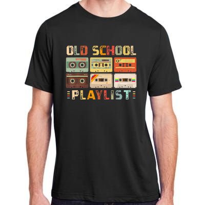 Cassette Tape Music 80s Retro Old School Playlist Adult ChromaSoft Performance T-Shirt