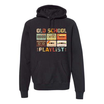 Cassette Tape Music 80s Retro Old School Playlist Premium Hoodie