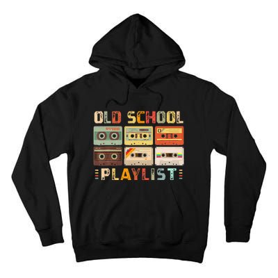 Cassette Tape Music 80s Retro Old School Playlist Tall Hoodie