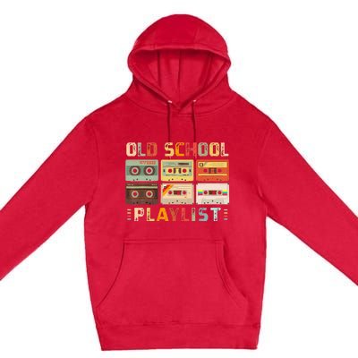 Cassette Tape Music 80s Retro Old School Playlist Premium Pullover Hoodie