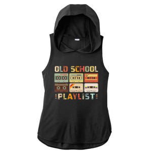 Cassette Tape Music 80s Retro Old School Playlist Ladies PosiCharge Tri-Blend Wicking Draft Hoodie Tank