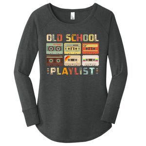 Cassette Tape Music 80s Retro Old School Playlist Women's Perfect Tri Tunic Long Sleeve Shirt