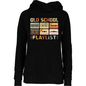 Cassette Tape Music 80s Retro Old School Playlist Womens Funnel Neck Pullover Hood