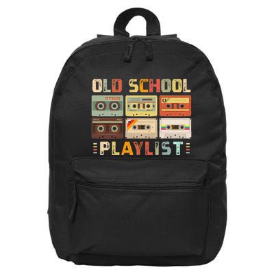 Cassette Tape Music 80s Retro Old School Playlist 16 in Basic Backpack
