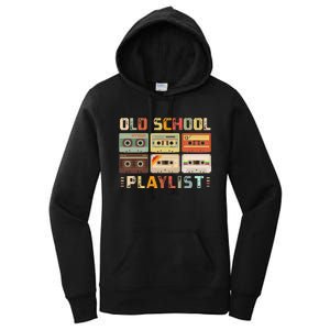 Cassette Tape Music 80s Retro Old School Playlist Women's Pullover Hoodie