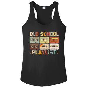 Cassette Tape Music 80s Retro Old School Playlist Ladies PosiCharge Competitor Racerback Tank