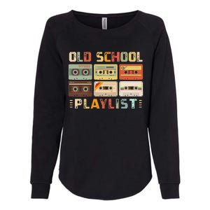 Cassette Tape Music 80s Retro Old School Playlist Womens California Wash Sweatshirt