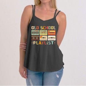 Cassette Tape Music 80s Retro Old School Playlist Women's Strappy Tank