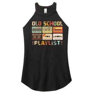 Cassette Tape Music 80s Retro Old School Playlist Women's Perfect Tri Rocker Tank