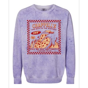 Chappell The Midwest Call Me Hot Retro Pizza Hot To Go Gift Colorblast Crewneck Sweatshirt