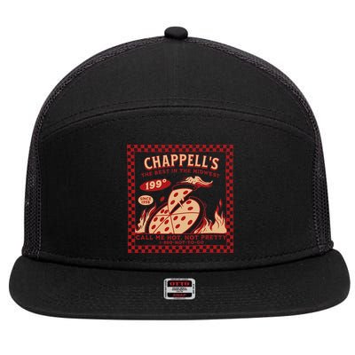 Chappell The Midwest Call Me Hot Retro Pizza Hot To Go Gift 7 Panel Mesh Trucker Snapback Hat