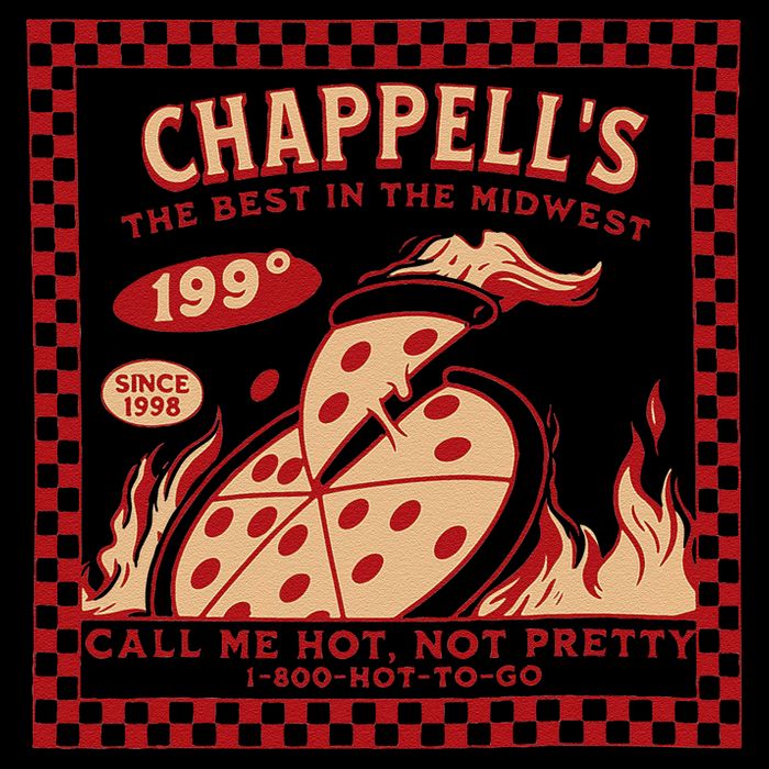 Chappell The Midwest Call Me Hot Retro Pizza Hot To Go Gift 16 in Basic Backpack