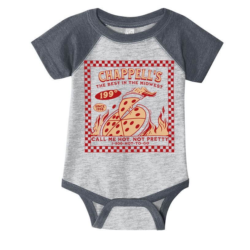 Chappell The Midwest Call Me Hot Retro Pizza Hot To Go Gift Infant Baby Jersey Bodysuit