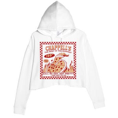 Chappell The Midwest Call Me Hot Retro Pizza Hot To Go Gift Crop Fleece Hoodie