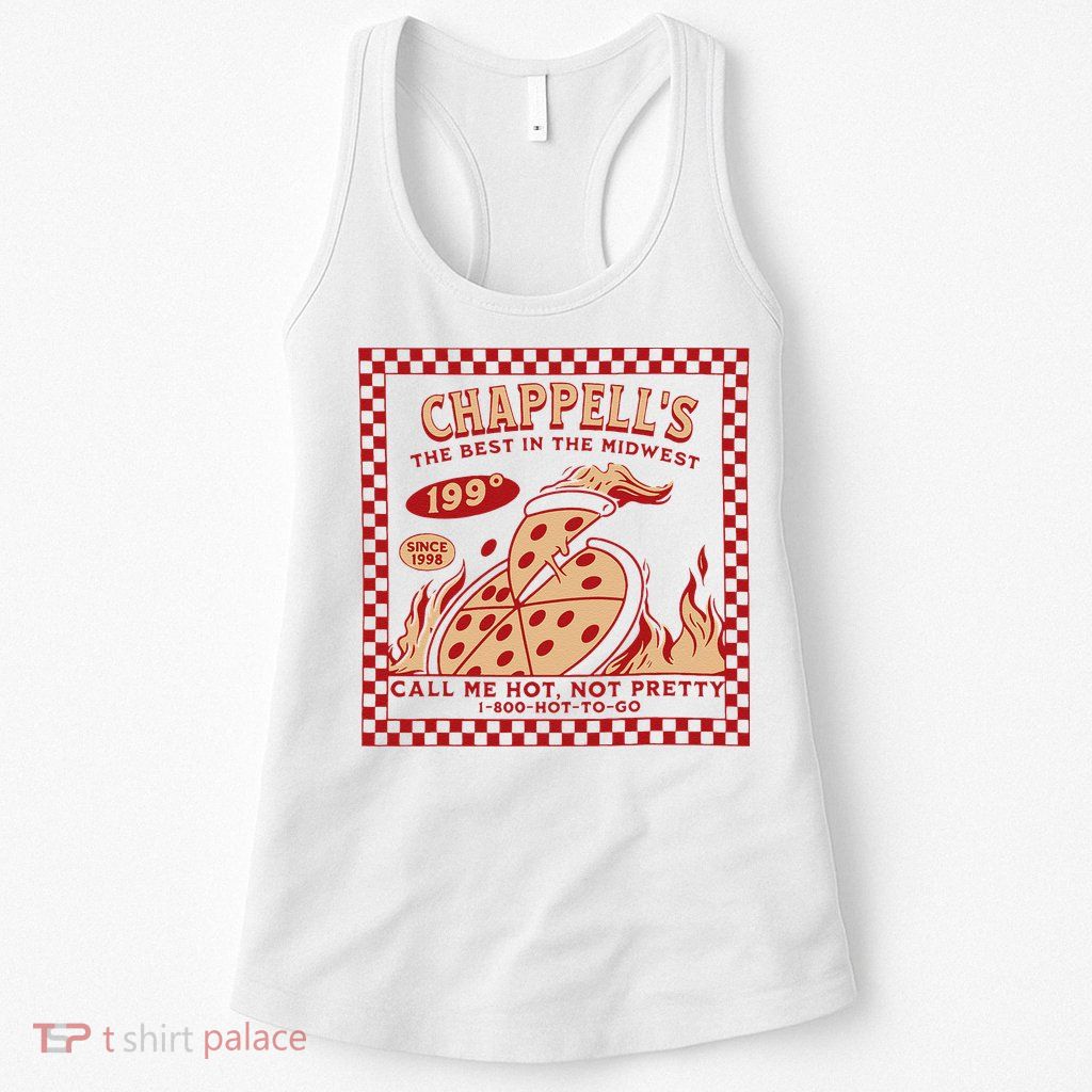 Chappell The Midwest Call Me Hot Retro Pizza Hot To Go Gift Womens Tank Top