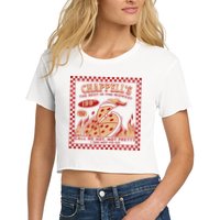 Chappell The Midwest Call Me Hot Retro Pizza Hot To Go Gift Women's Crop Top Tee