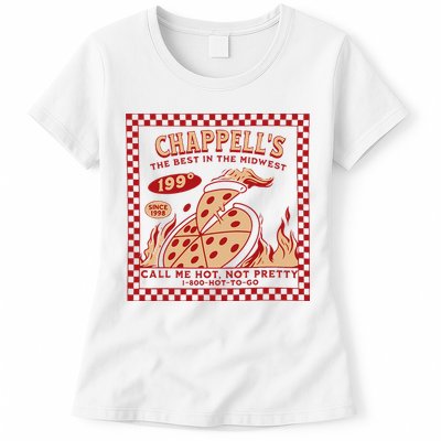 Chappell The Midwest Call Me Hot Retro Pizza Hot To Go Gift Womens T-Shirt