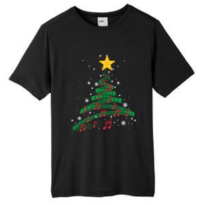 Christmas Tree Music Notes Musical Christmas Carols Songs Cute Gift Tall Fusion ChromaSoft Performance T-Shirt