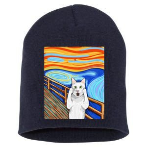 Cat The Meow Funny Cat Cat Lover Tee Cat Short Acrylic Beanie