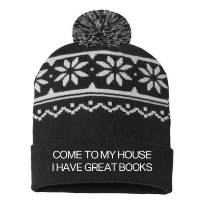 Come To My House I Have Great Books USA-Made Snowflake Beanie