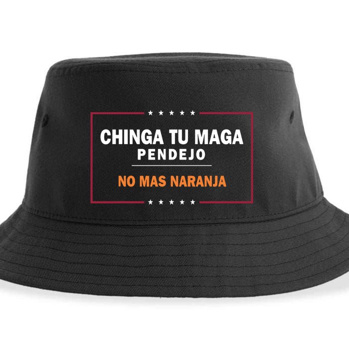 Chinga Tu Maga Pendejo No Mas Naranja Sustainable Bucket Hat