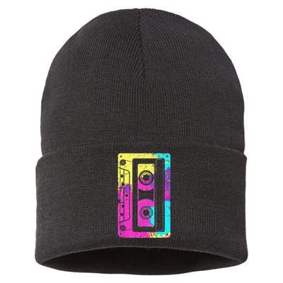 Cassette Tape Mixtape 80s And 90s Costume Sustainable Knit Beanie