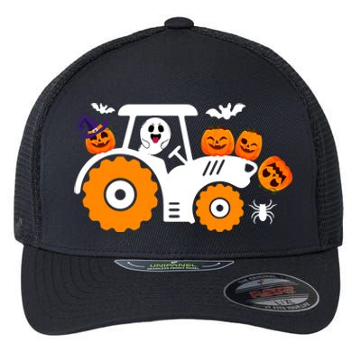 Cute Truck Monster Boo Ghosgift Funny Pumpkin Halloween Great Gift Flexfit Unipanel Trucker Cap