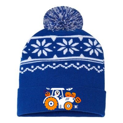 Cute Truck Monster Boo Ghosgift Funny Pumpkin Halloween Great Gift USA-Made Snowflake Beanie