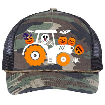 Cute Truck Monster Boo Ghosgift Funny Pumpkin Halloween Great Gift Retro Rope Trucker Hat Cap