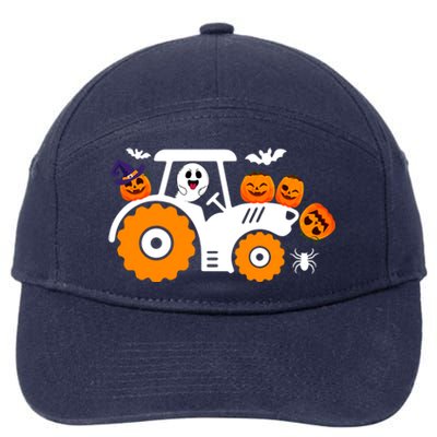 Cute Truck Monster Boo Ghosgift Funny Pumpkin Halloween Great Gift 7-Panel Snapback Hat