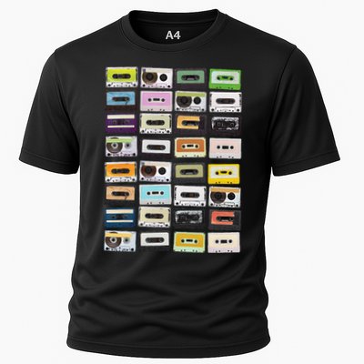 Cassette Tapes Mixtapes 1980s Radio Music Graphic Print Performance Shirt