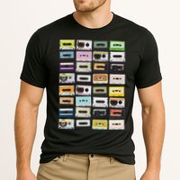 Cassette Tapes Mixtapes 1980s Radio Music Graphic Print Cooling Performance Crew T-Shirt