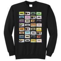 Cassette Tapes Mixtapes 1980s Radio Music Graphic Print Sweatshirt