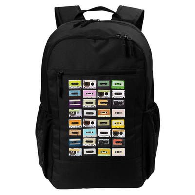 Cassette Tapes Mixtapes 1980s Radio Music Graphic Print Backpack