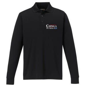 Chinga Tu Maga 24 Performance Long Sleeve Polo