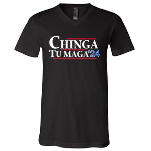 Chinga Tu Maga 24 V-Neck T-Shirt