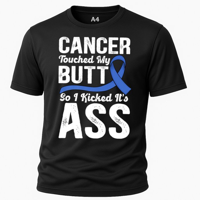 Cancer Touched My Butt So I Kicked It's Ass Colon Cancer Cooling Performance Crew T-Shirt