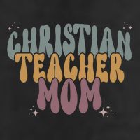 Christian Teacher Mom Retro 7 Panel Mesh Trucker Snapback Hat